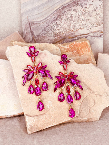 St Tropez Earrings - Magenta